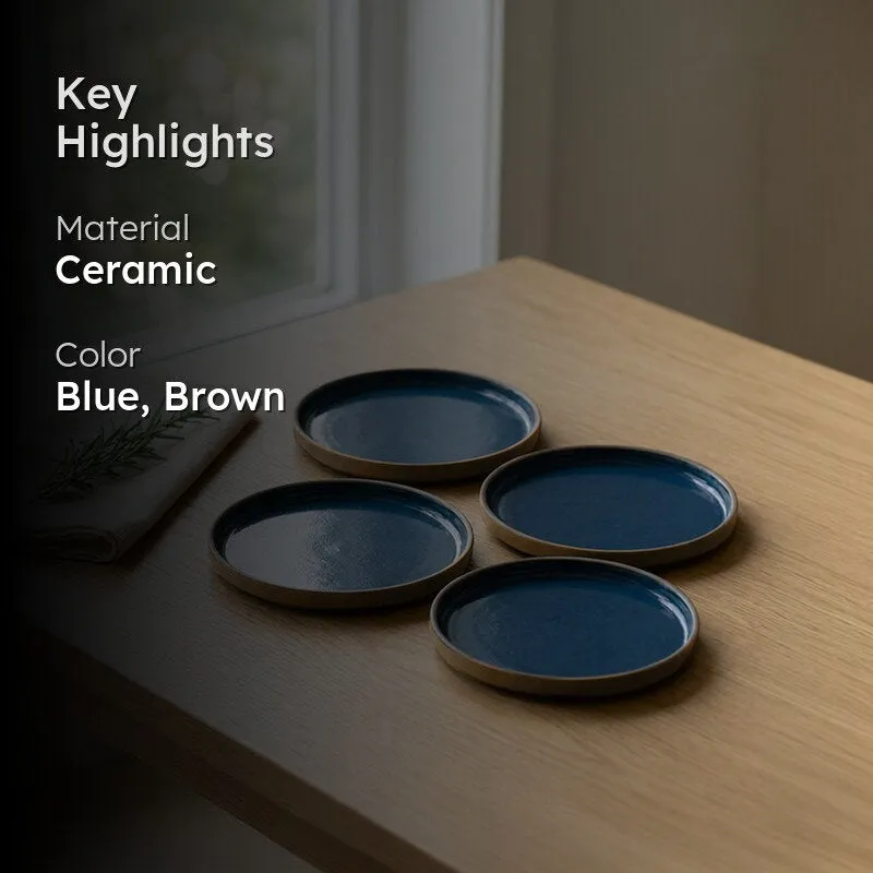 Azzure Ceramic Quarter Plate (8 Inch) - Set of Four media 2