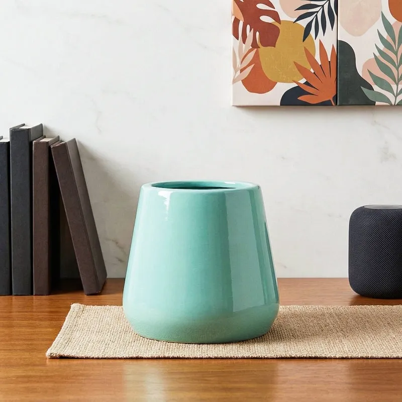 Ugaoo Tulip Fantasy Ceramic Planter (12 CM) - Aqua media 1
