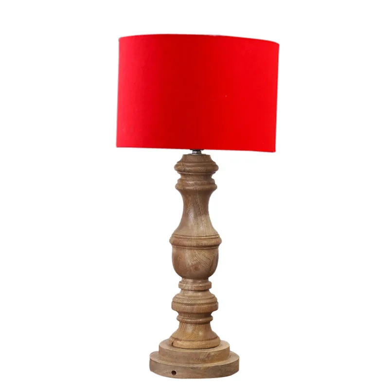 Cotin Carve Wooden Table Lamp - Red media 6