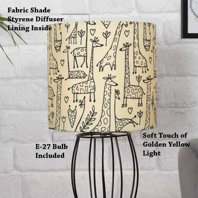 Tall Tales Fabric Table Lamp - Beige,Black media 5