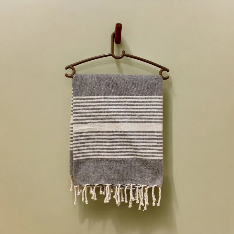 Rodgo Cotton Bath Towel (Grey & Pink ) - Set Of Two media 4