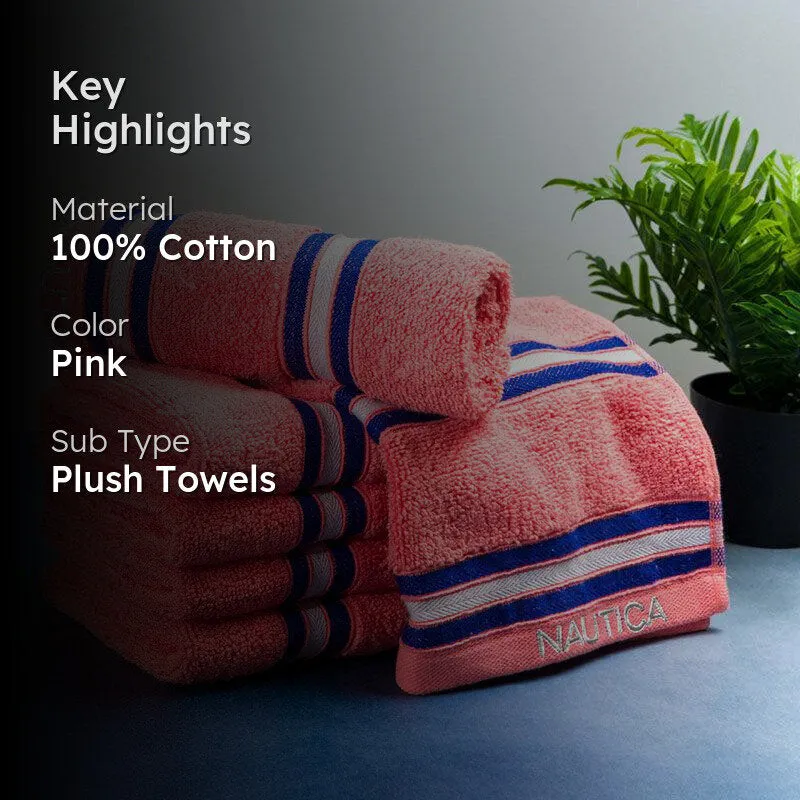 Nautica Dove Dual Down Cotton Hand Towel (Coral) - Set Of Six media 2