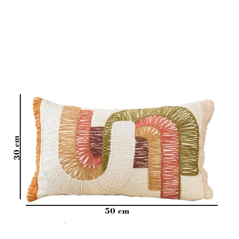 U Turn Embroidered Cotton Cushion media 5
