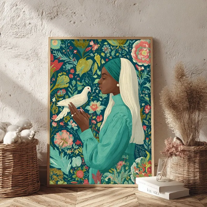 Natures Embrace Canvas Wall Painting With Brown Frame media 3
