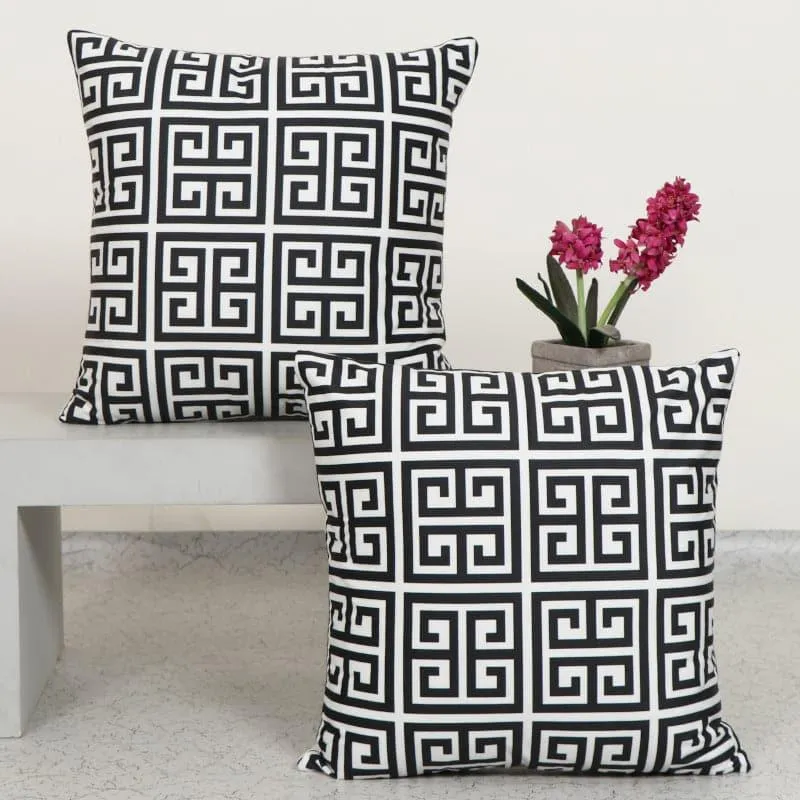 Floro Grid Cushion Cover - Set Of Two media 1