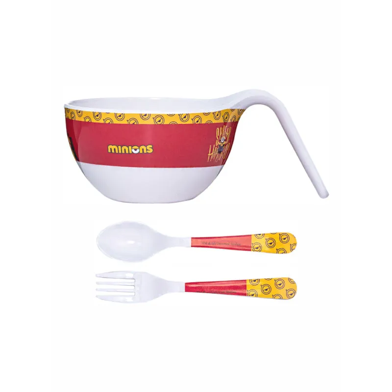 Servewell Minion Fun Kids Bowl With Spoons - 650 ML media 3