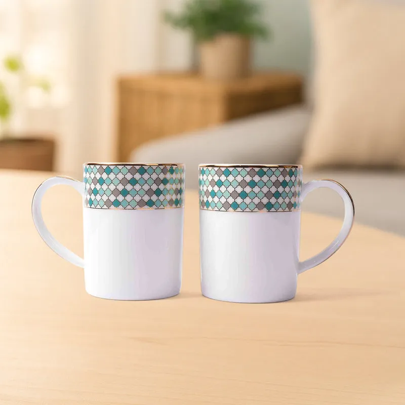 Christolite 24k Gold Brushed Porcelain Coffee Mug (300 mL Each) - Six Piece Set media 4