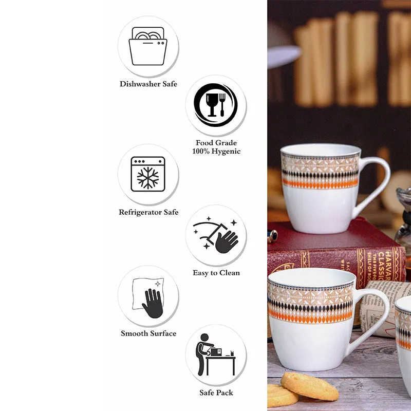 Sonaki Theara Ethnic Bone China Tea Cup (180 mL Each) - Set Of Six media 3
