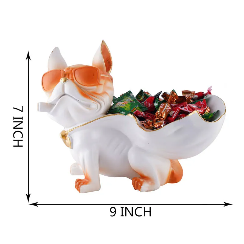 Sir Barks-a-lot Painted Polyresin Show Piece - White media 6