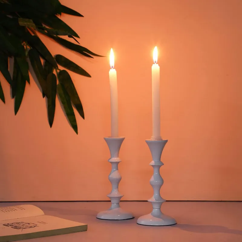 Morgera Candle Holder (White) - Set Of Two media 3