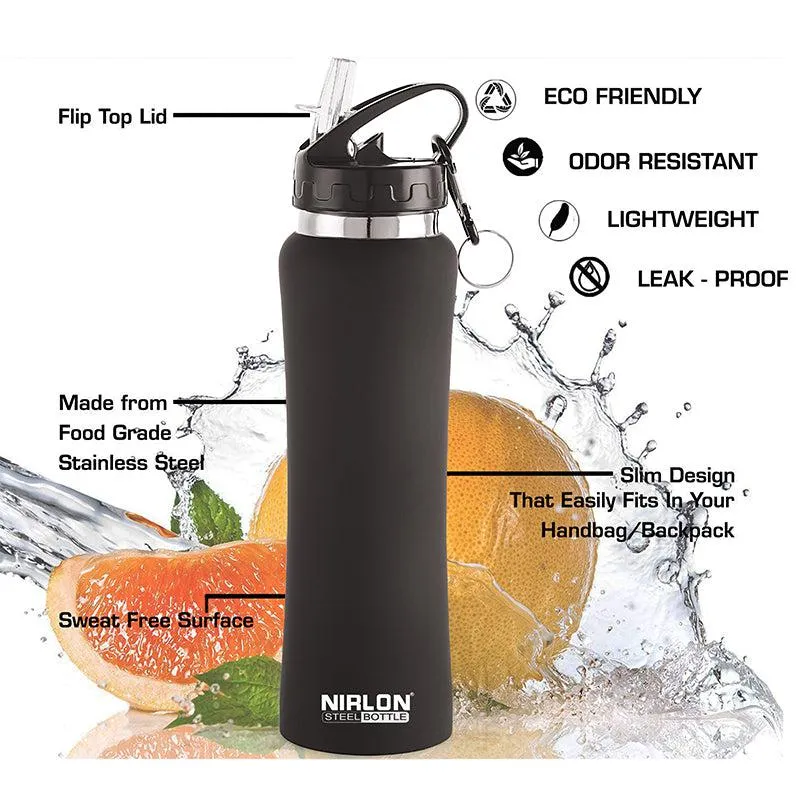 Valento Sipper Water Bottle (Black) - 750 mL media 3