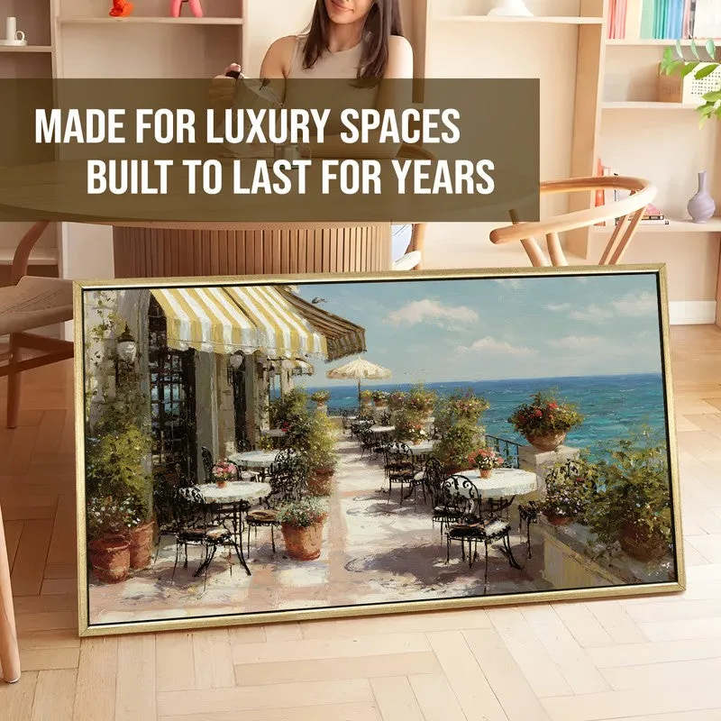 Breezy Morning Canvas Wall Painting With Frame media 5