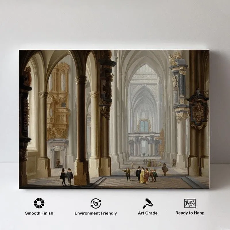 The Gothic Church Canvas Wall Painting - Gallery Wrap media 4