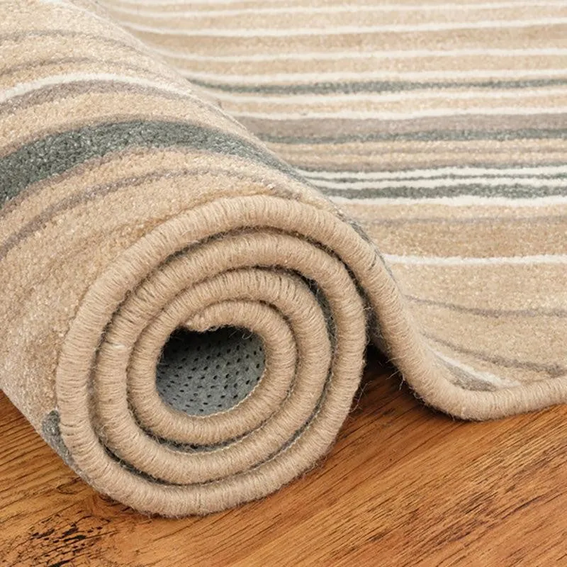 Bastet Hand Tufted Abstract Wool & Nylon Carpet - Green media 5