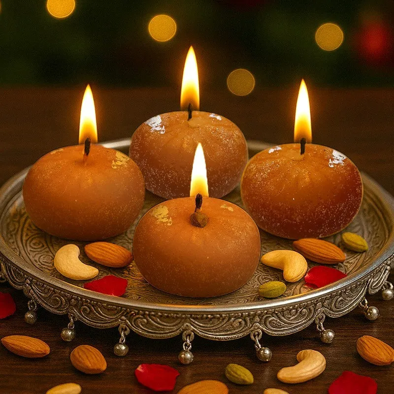 Charm Glow Chic Home Dcor Candle (Brown) - Set Of Four media 3