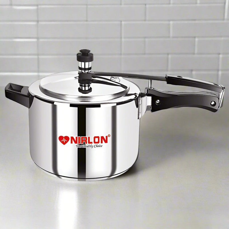 Nirlon Steel Glaze Pressure Cooker - 3000 mL/ 8 Inches media 3