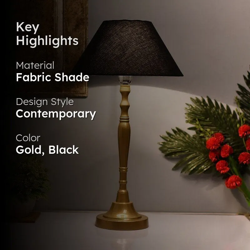 Imperial Gold Fabric Table Lamp - Gold,Black media 2