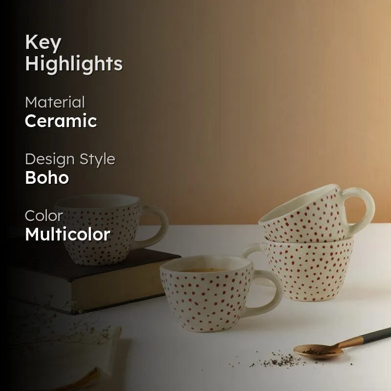 Little Ceramic Tea Cup (210 mL Each) -  Set of Four media 2
