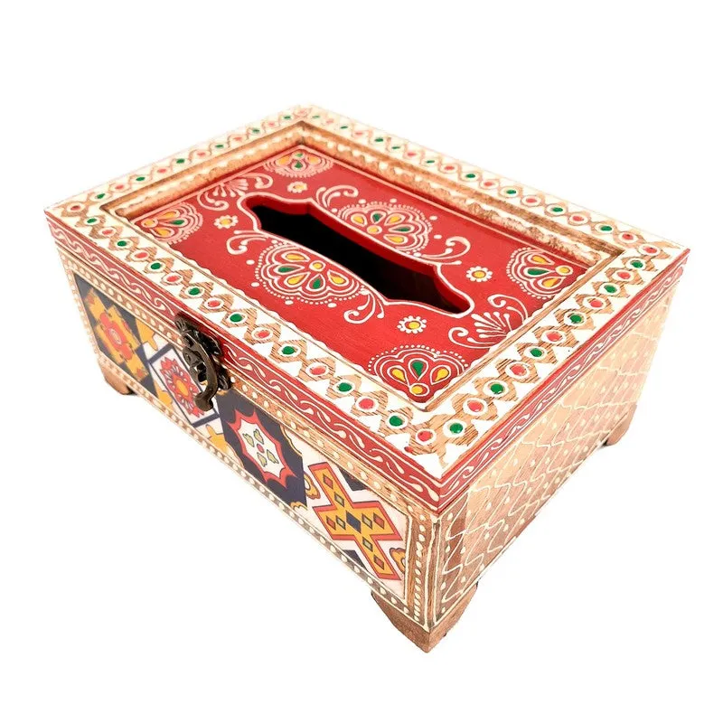 Mehfil Craft Wooden Tissue Holder media 8