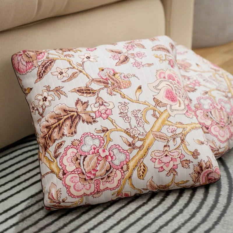 Floral Reverie Cotton Cushion Covers - Set Of Five media 5