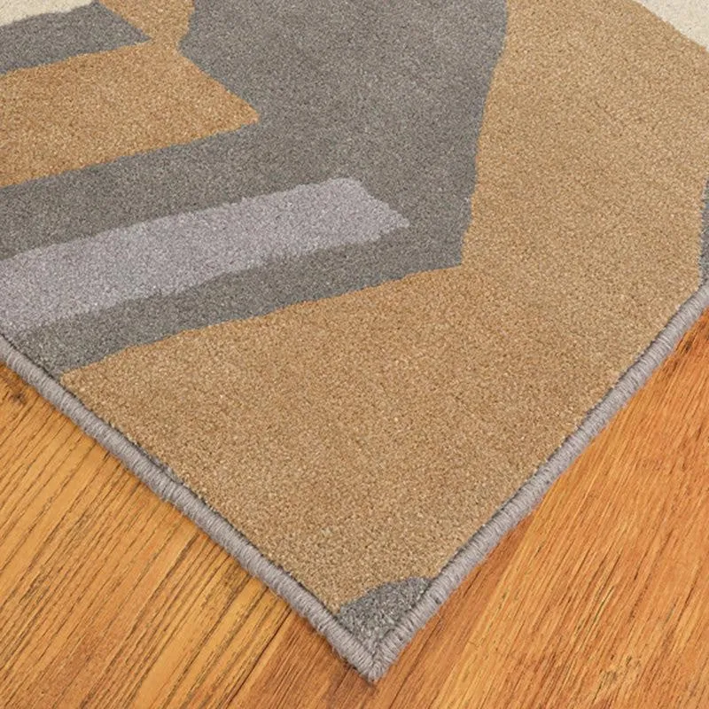 Alcinous Hand Tufted Geometric Wool & Nylon Carpet - Grey media 7