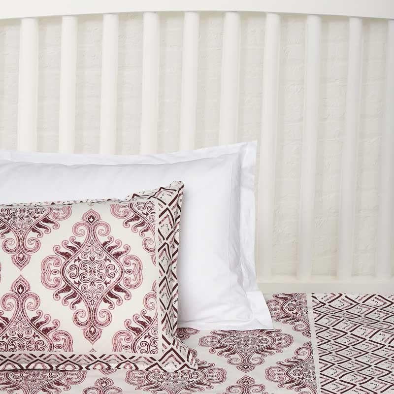 Pink Groovy Cotton Bedsheet - 144 TC media 4