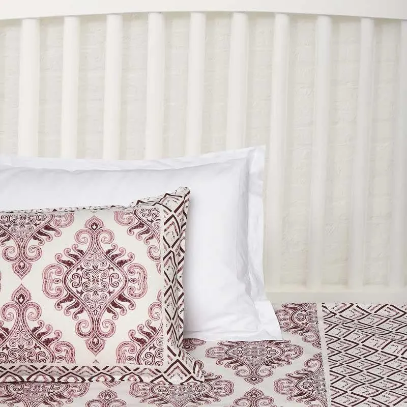 Pink Groovy Cotton Bedsheet - 144 TC media 4