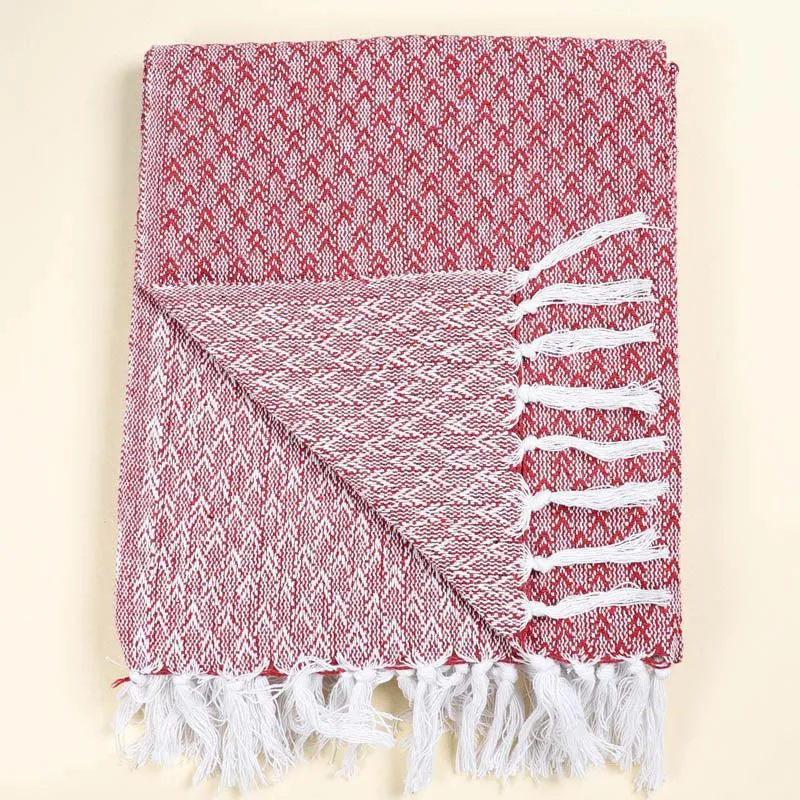 Azira Cotton Throw - Red media 4