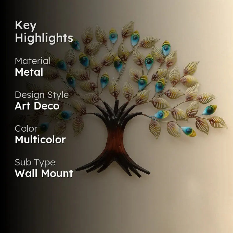 Peacock Leaves Metal Wall Accent media 2
