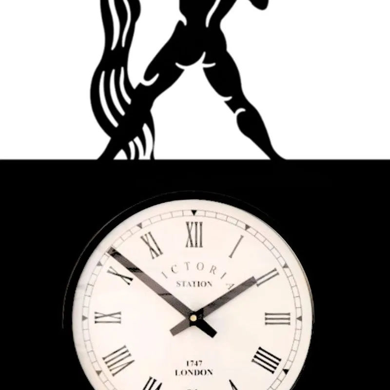 Aquarius Steel Analog Wall Clock - Black media 5