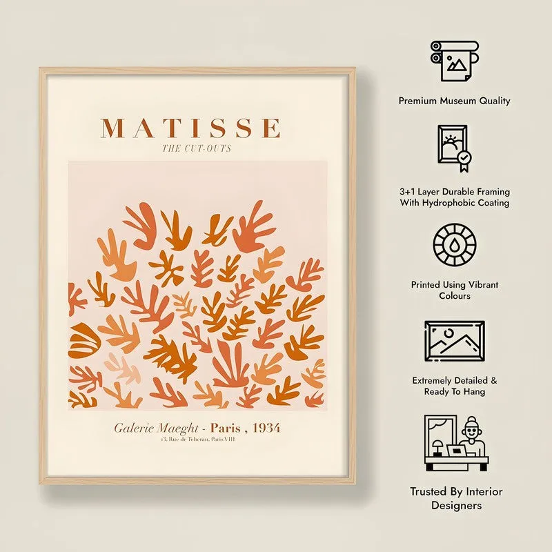 Botanical Rhythm Canvas Wall Painting With Brown Frame media 9