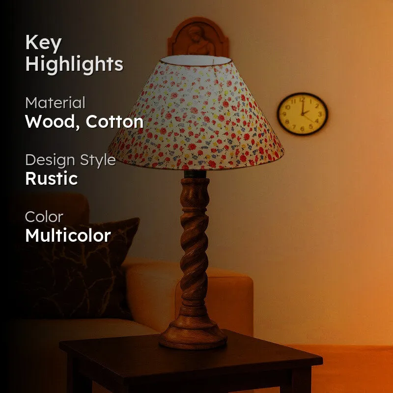 Elvane Solin Wooden Table Lamp - Multicolor media 2