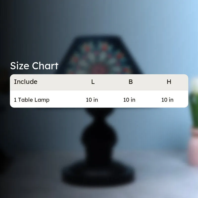 Toile Prima Printed Mango Wood Table Lamp - Multicolor media 5