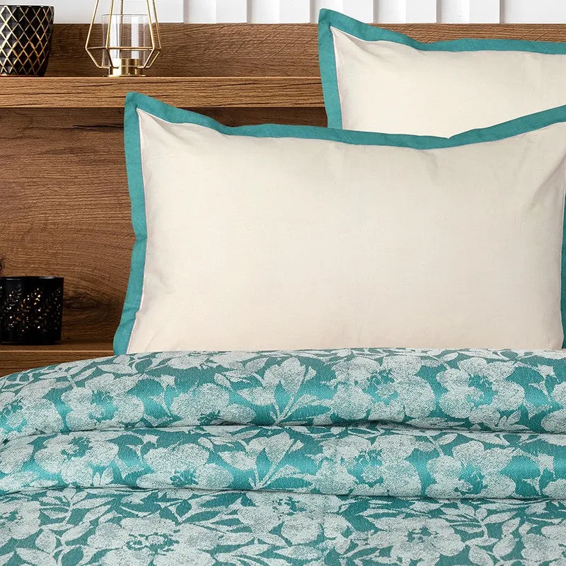 Blossom Breeze Cotton Bedsheet (Blue) - 224 TC media 4