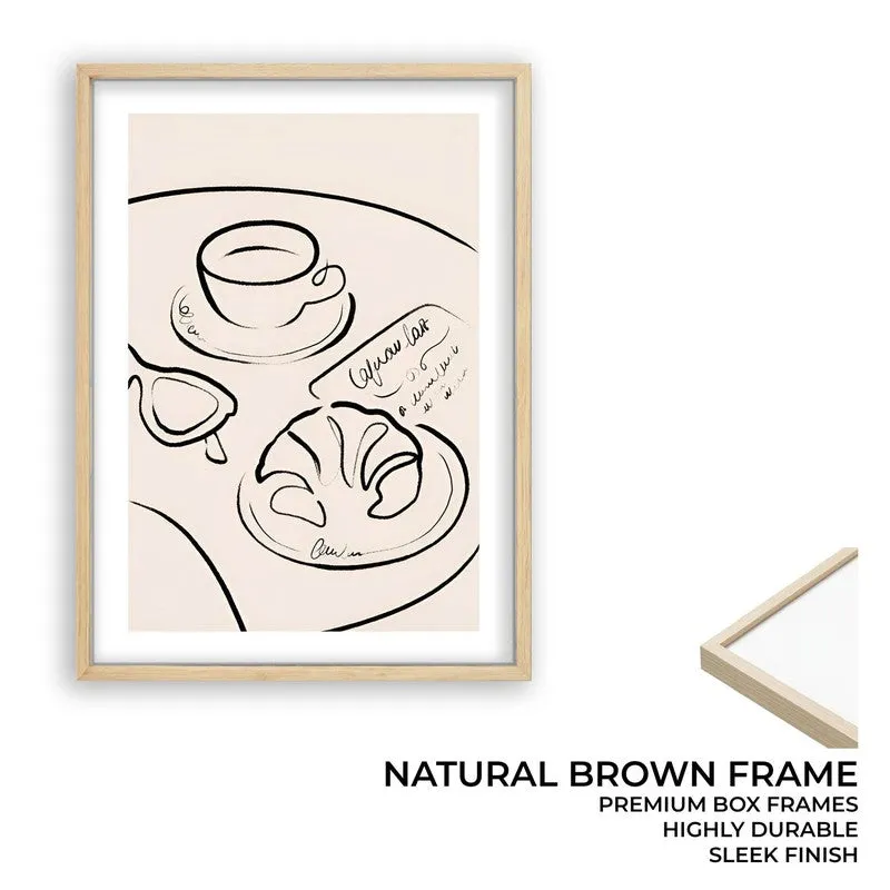 Contour Cuisine Archival Canvas Wall Art - Brown media 10