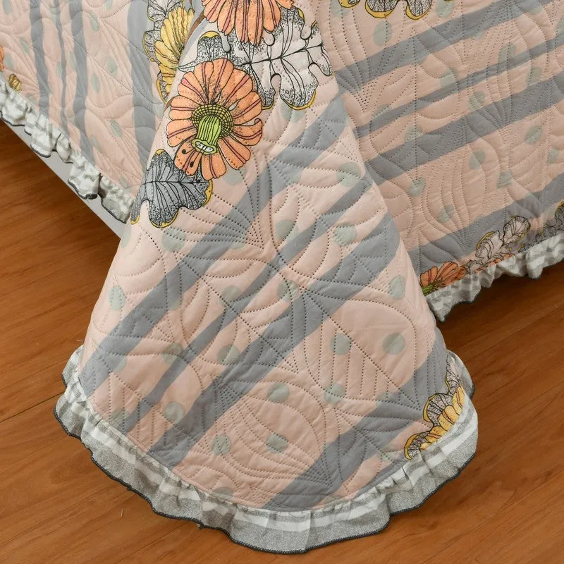 Peach Flowers Bedcovers media 5