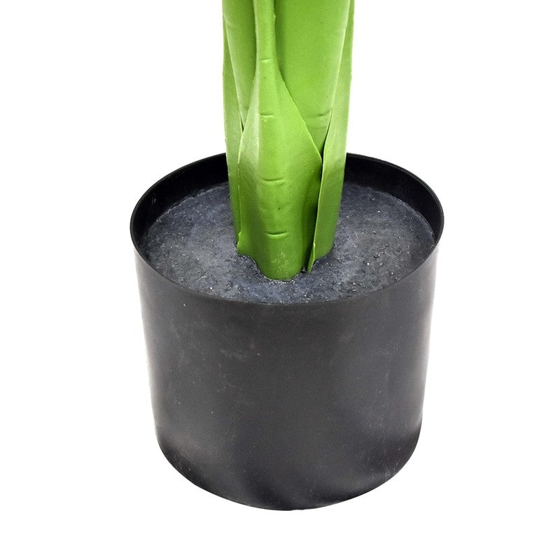 CalmVine Artificial Monstera Plant With Black Plastic Pot - 2.9 Feet media 7