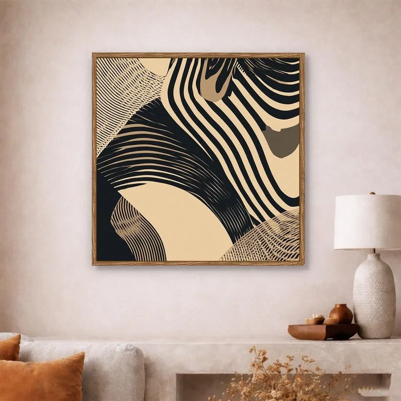 Line Symphony Canvas Wall Art With Frame media 4
