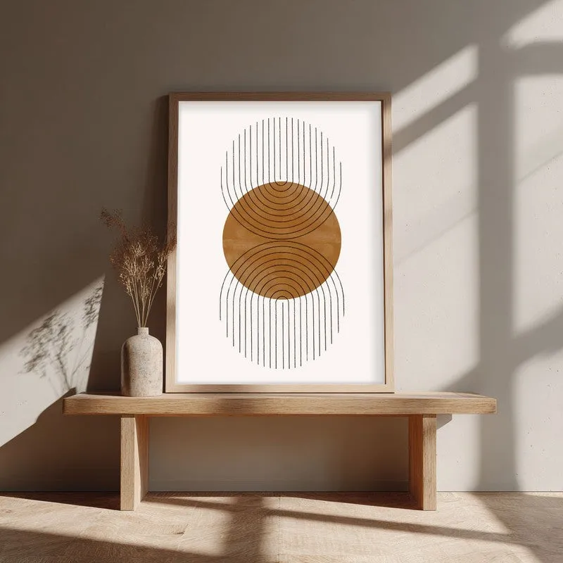 Terra Balance Canvas Wall Painting With Brown Frame media 4