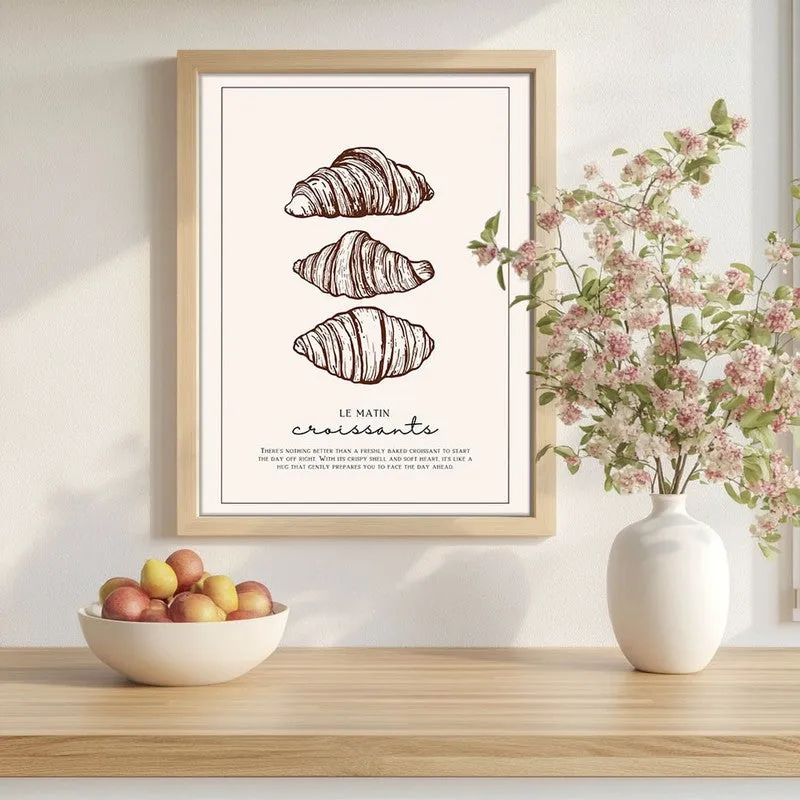 CroissantMorphosis Archival Canvas Wall Art - Brown media 1