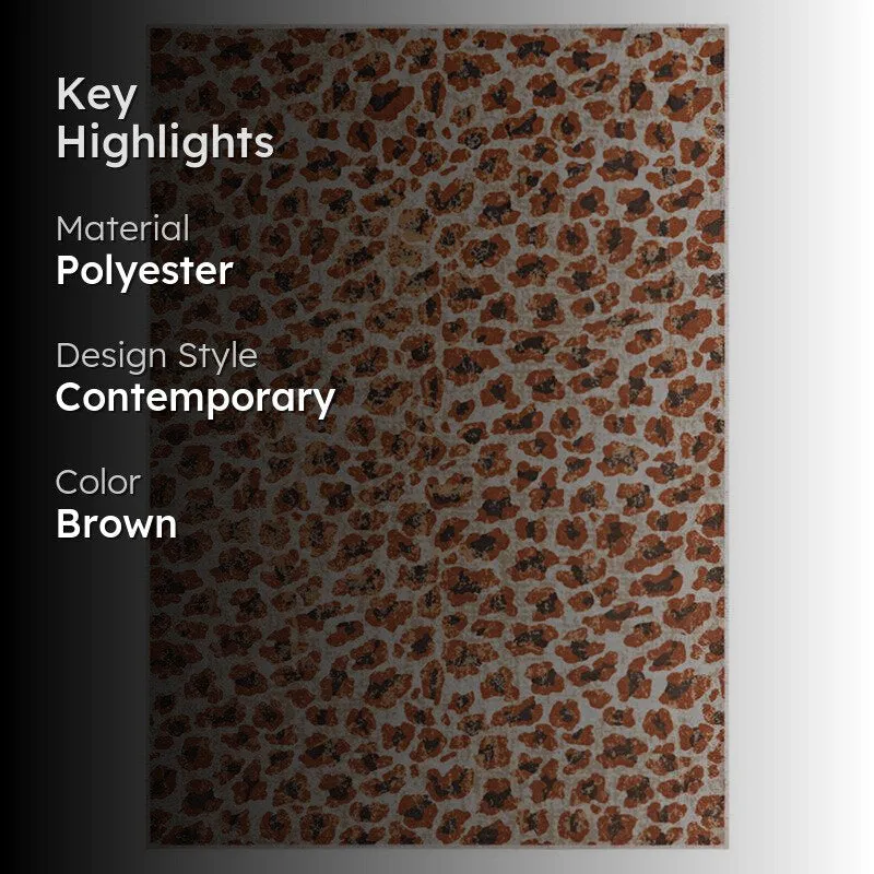 Leoperd Loom Carpet - Brown media 2