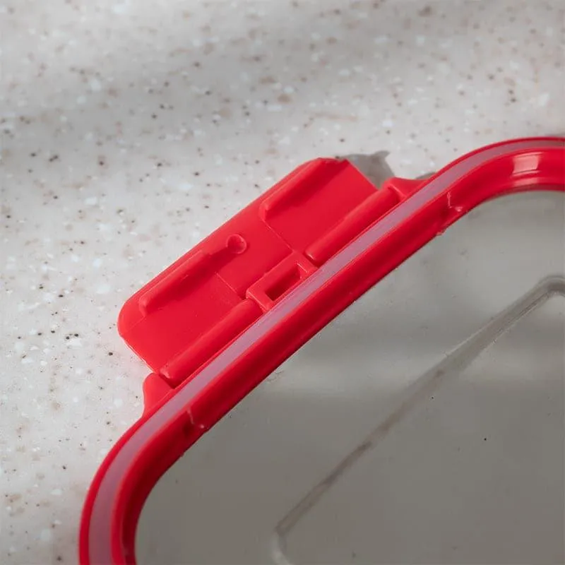 Maxo Munch Airtight Lunch Box (Red & Silver) - 575 mL media 7