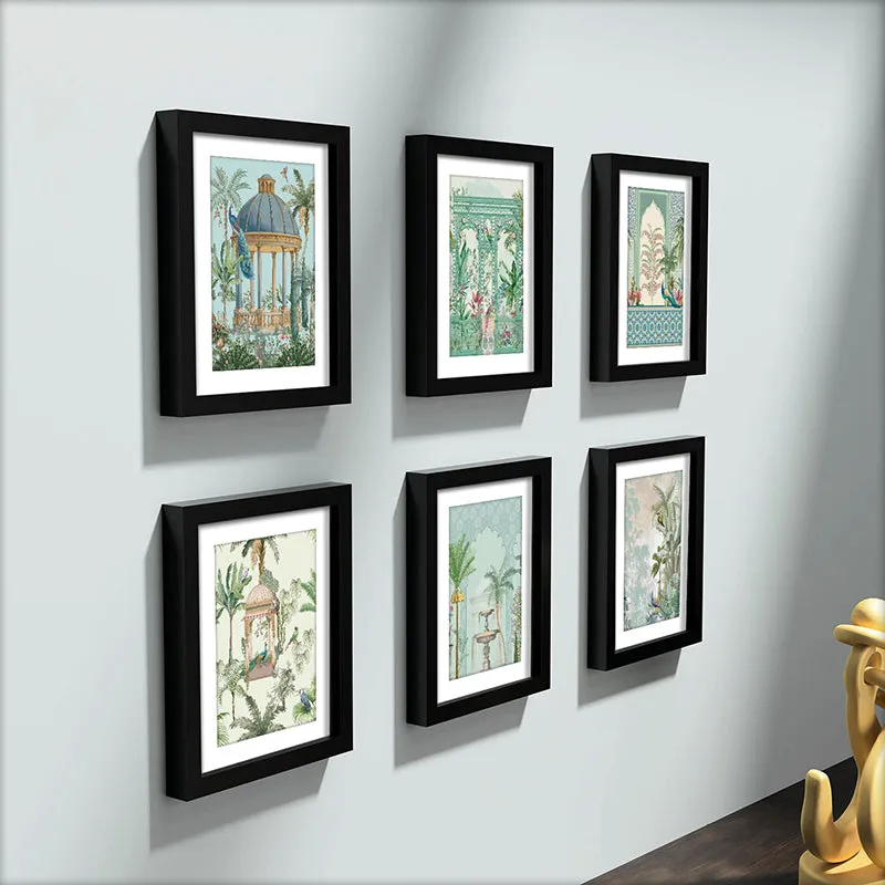 Gardens Of Mughal Wall Art With Frame - Set Of Six media 7