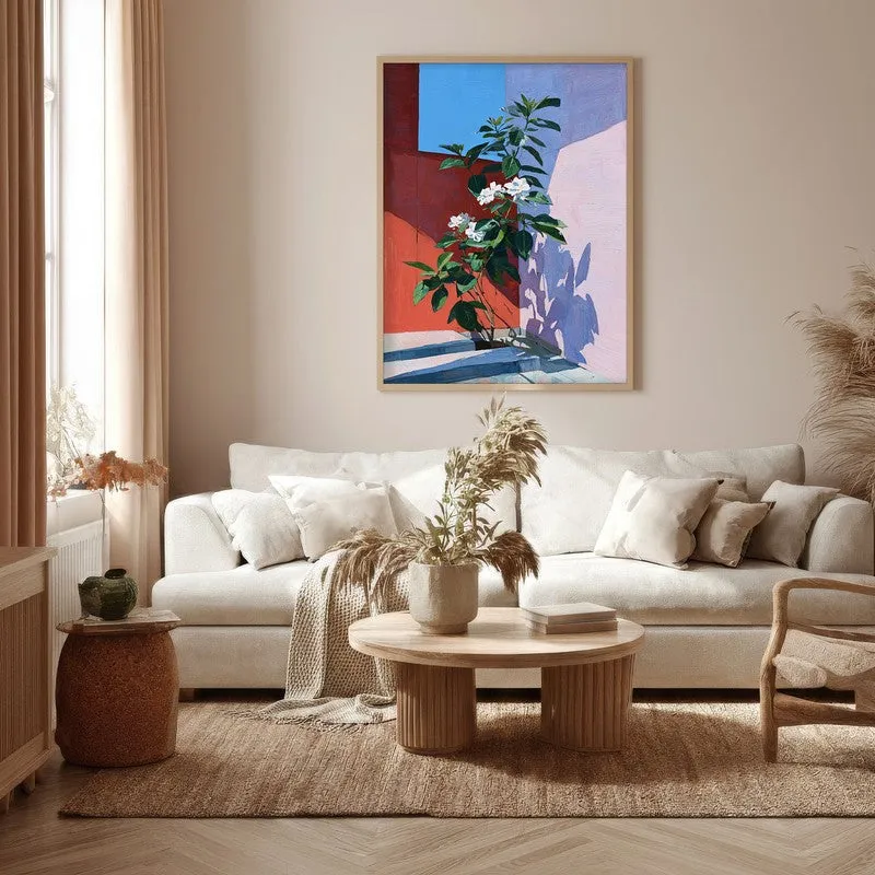 Sunset Stem Canvas Wall Painting - Brown Frame media 5