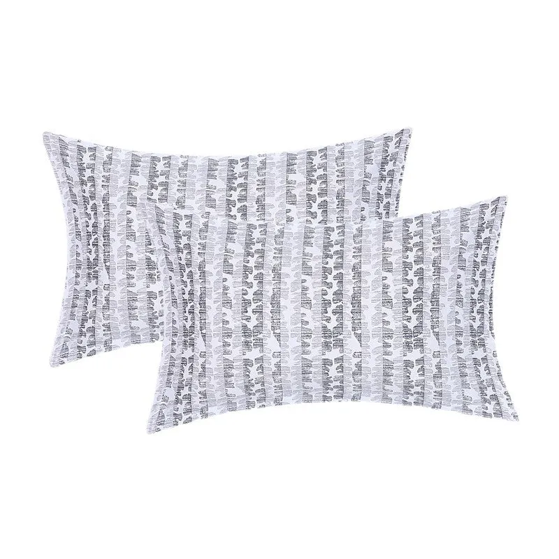 Monte Carlo Striped Ovals Cotton Bedsheet (White,Grey) - 104 TC media 8