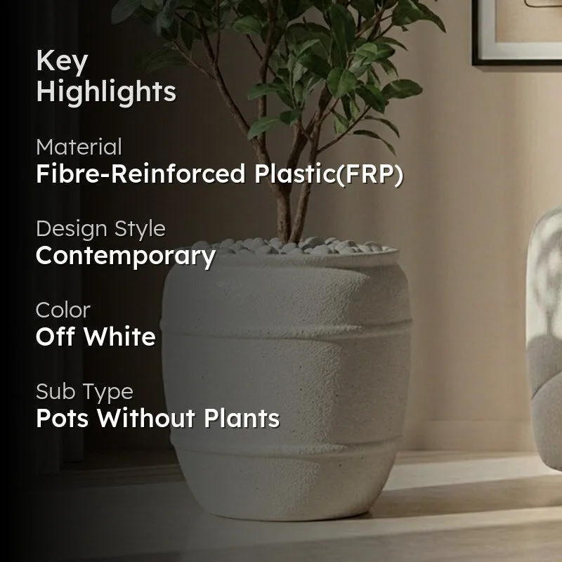 Nerith Floor Planter - Off White - 2