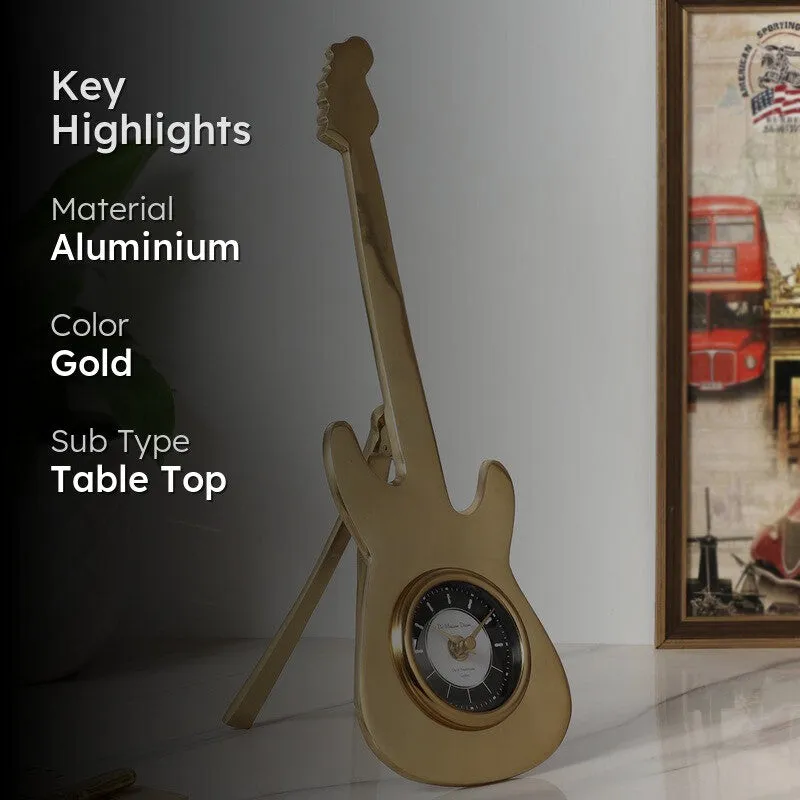 Encore Table Clock - Gold media 2