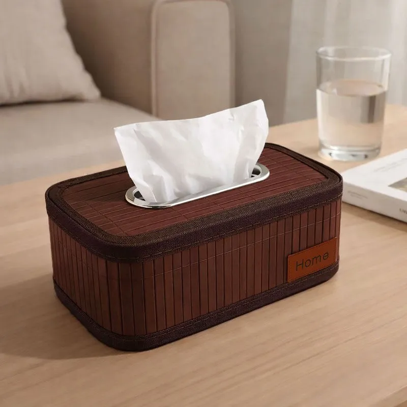 EcoNest Bamboo Tissue Holder - Brown media 1