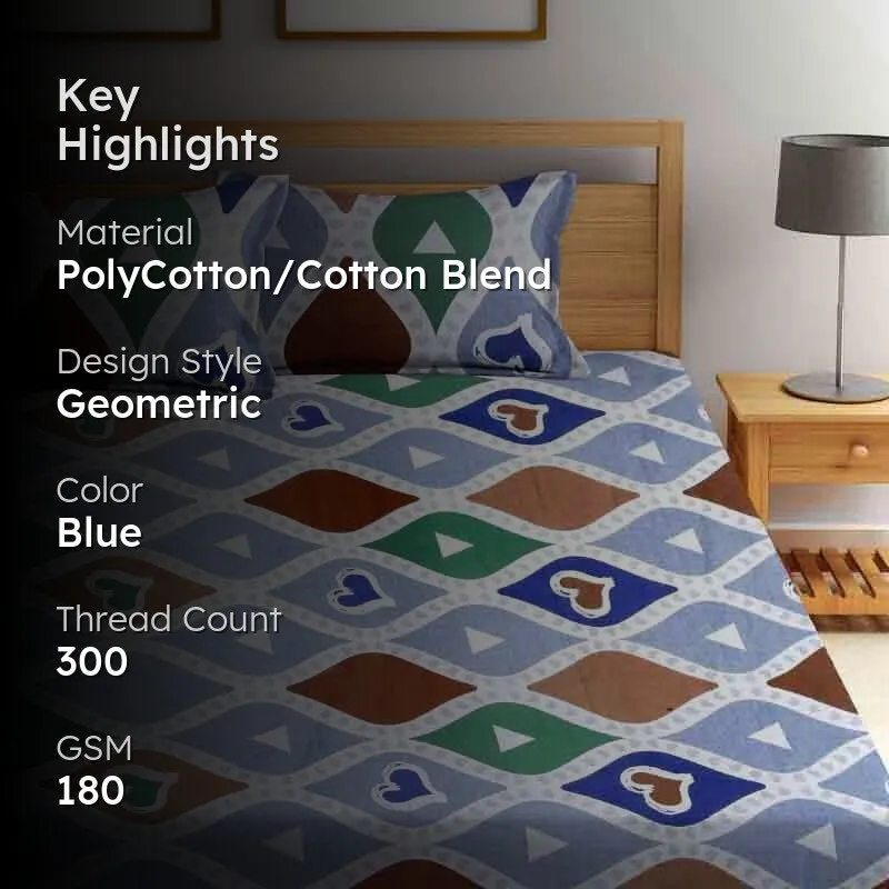 Hearty Hearts Bedsheet - 180 GSM media 2