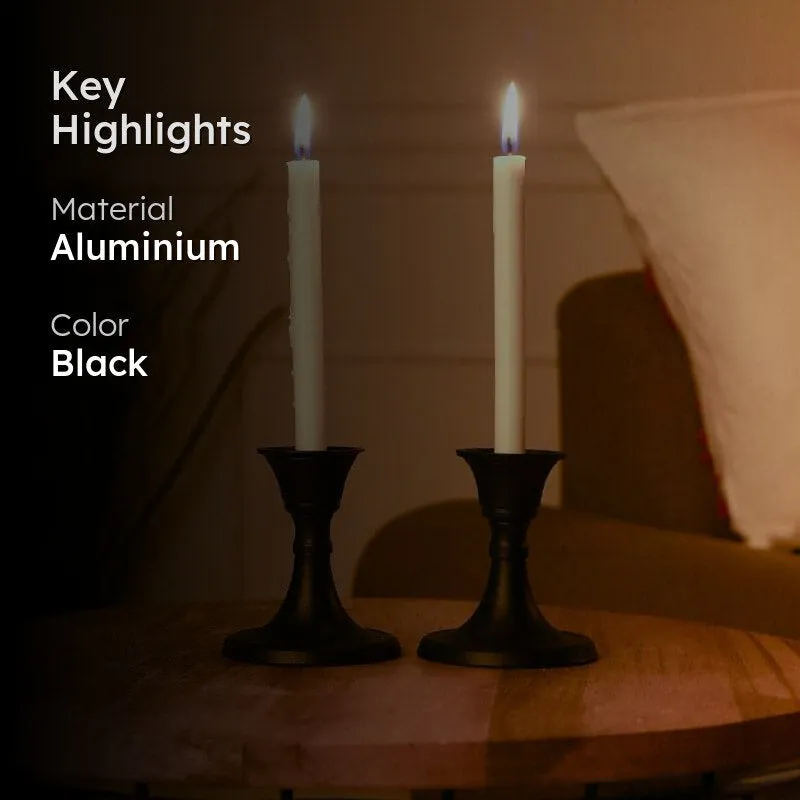 Tula Candle Holder (Black) - Set Of Two media 2